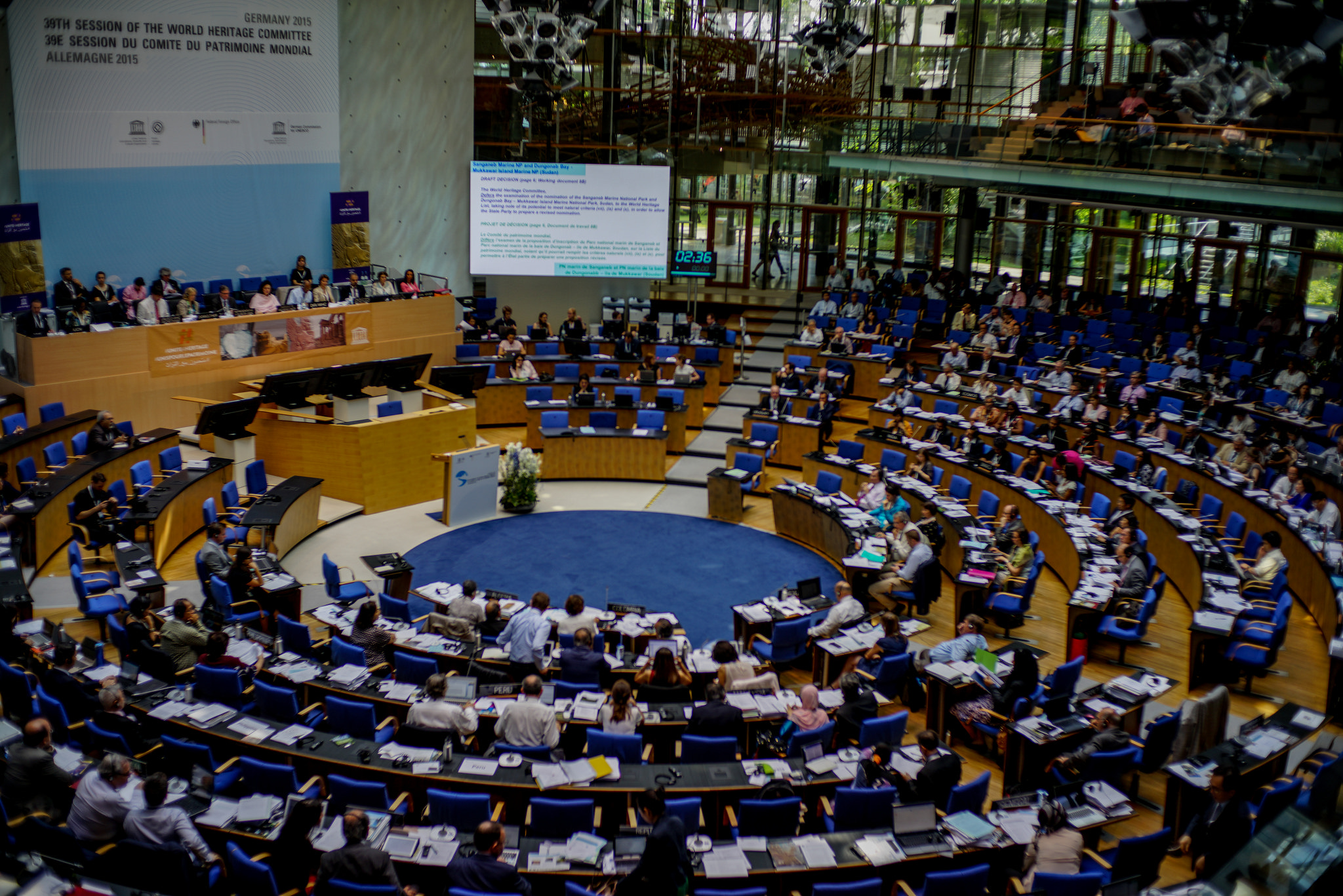 39th Session of UNESCO World Heritage Committee in Bonn, 2015. Photo: Matthias Ripp