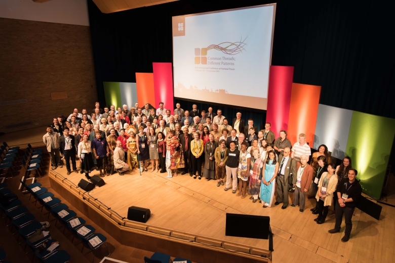 Group photo at the end of the 2015 INTO Conference in Cambridge. Photo: Courtesy of National Trust of England, Wales & Northern Ireland