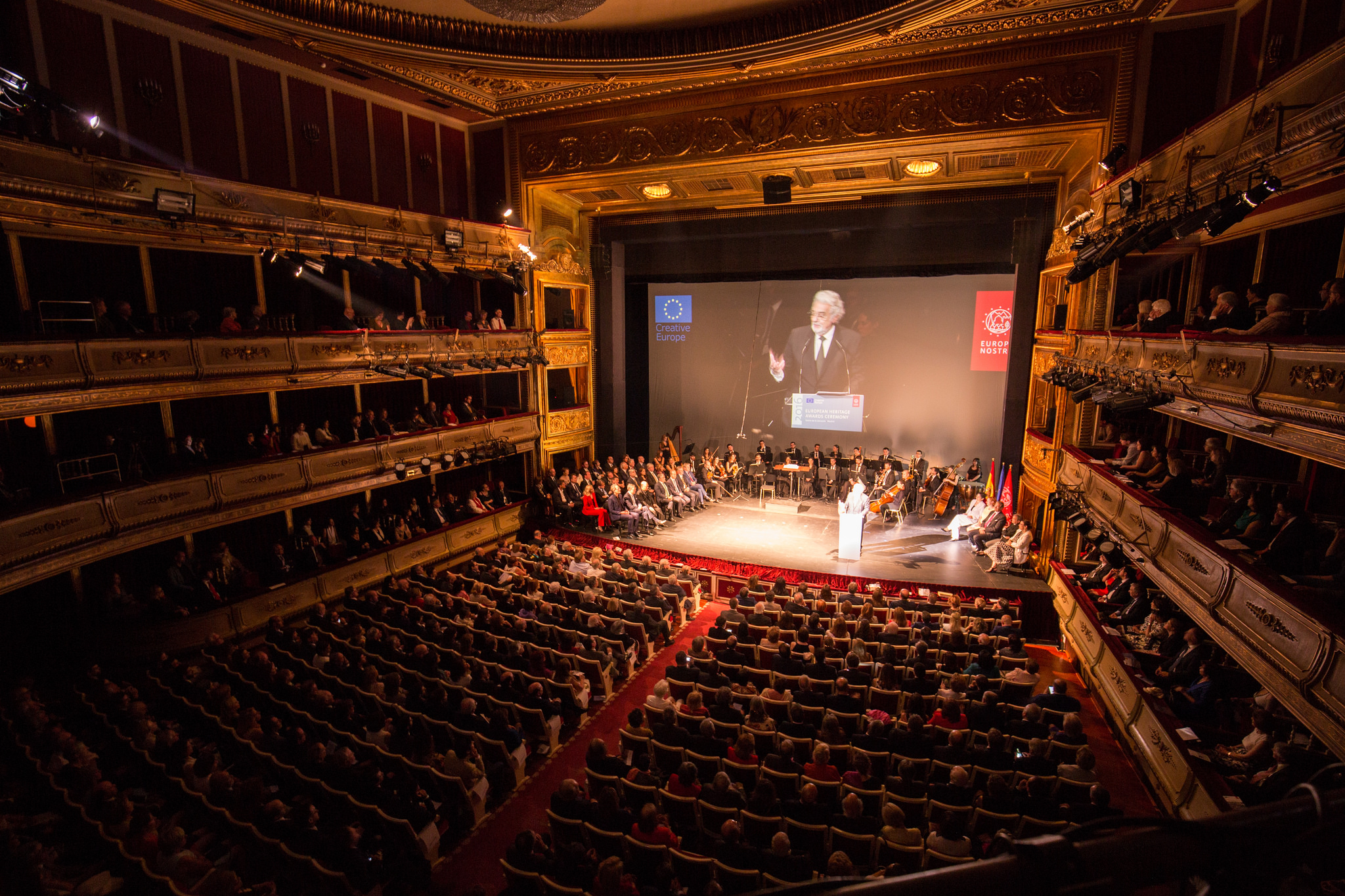 European Heritage Awards at Zarzuela Theatre in Spain, 2016. Photo: Europa Nostra