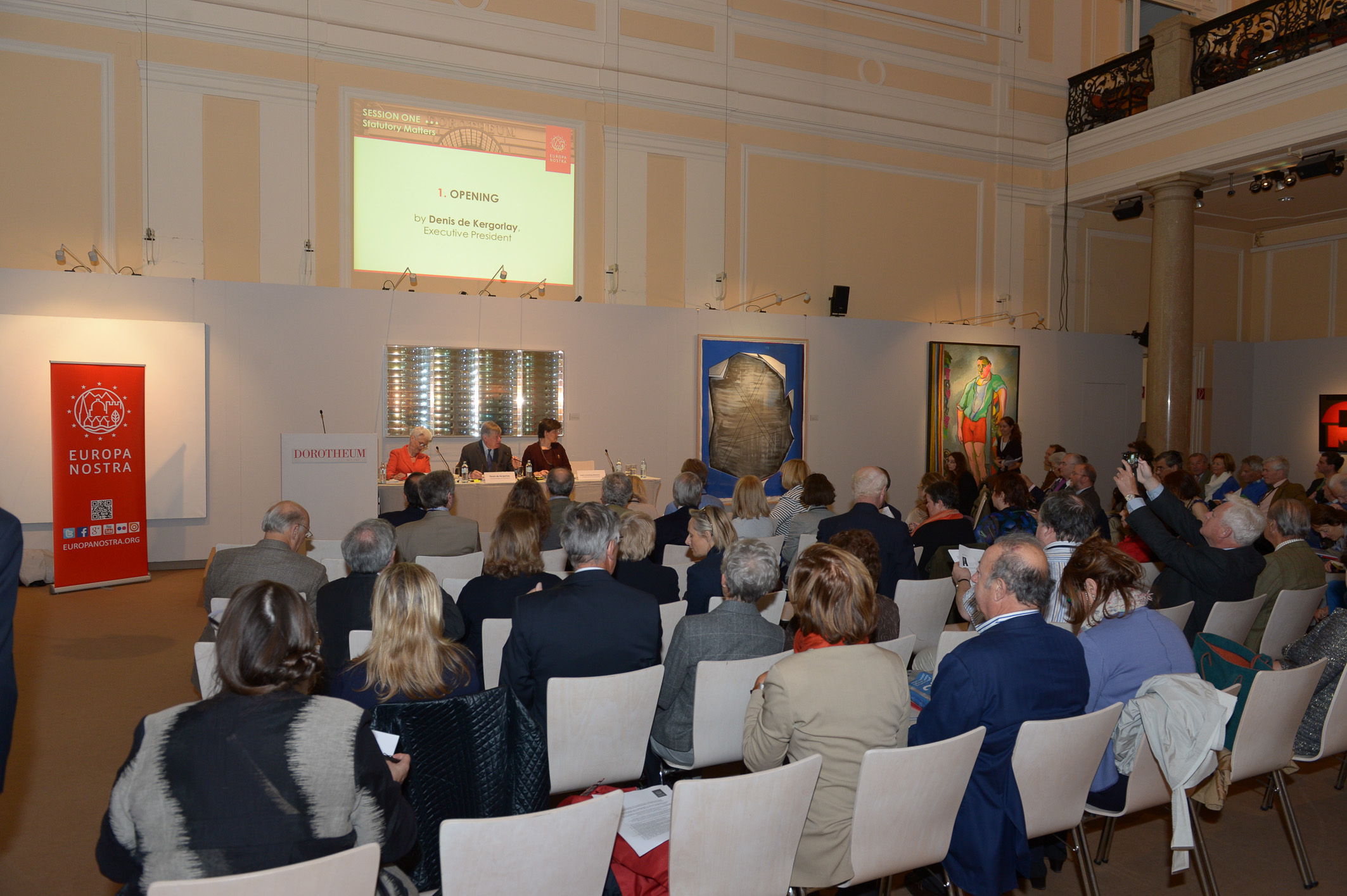 The General Assembly of Europa Nostra took place on 4 May at the Franz Joseph Hall of the Dorotheum Palace. Photo: Oreste Schaller.