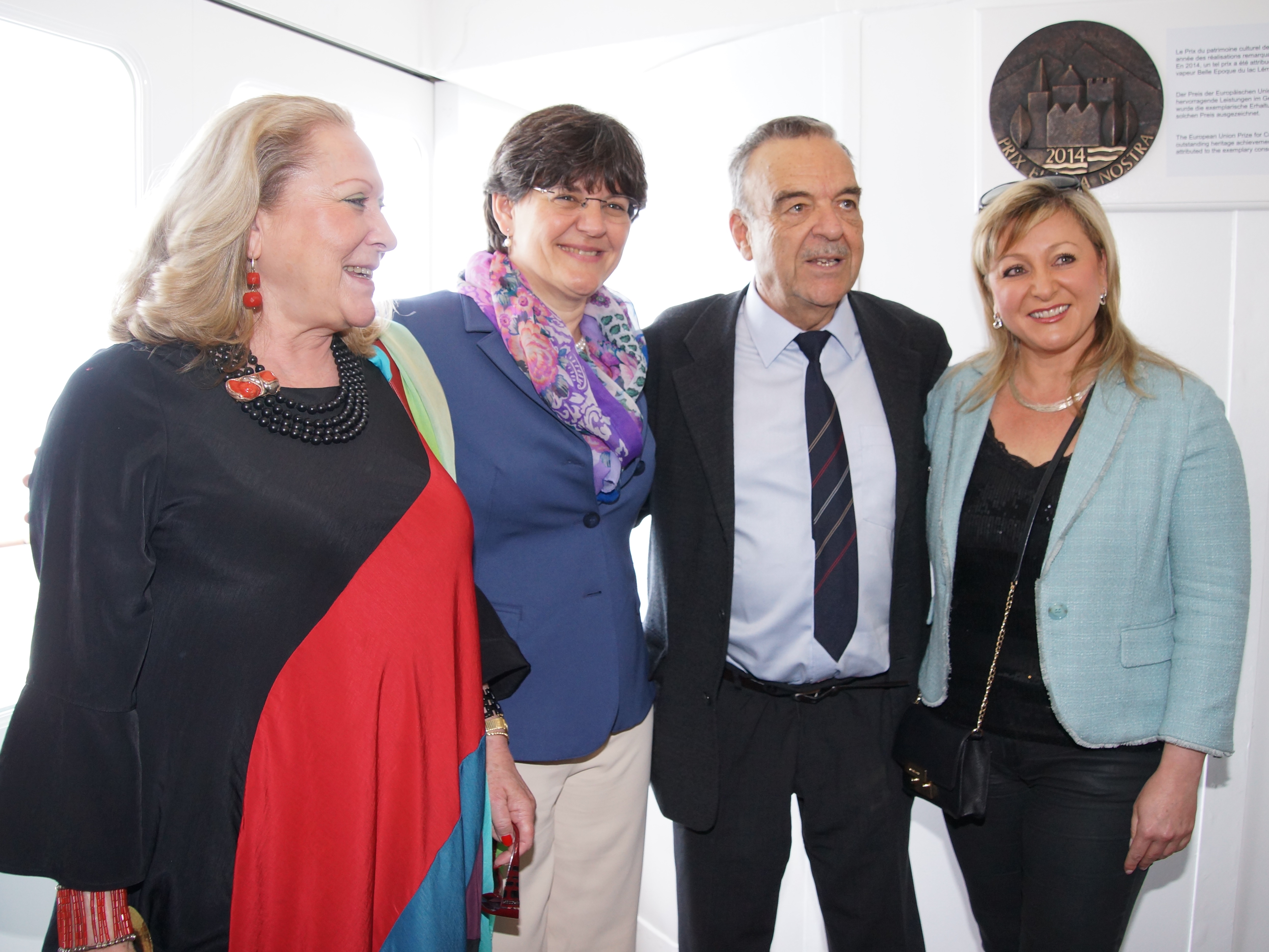 Local Award Ceremony for the conservation of the Belle Époque Steamers on Lake Geneva in Switzerland, winner of a Europa Nostra Award 2014. Photo: Courtesy of CGN.